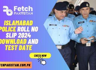 Islamabad Police Roll No Slip 2024 Download and Test Date Announced