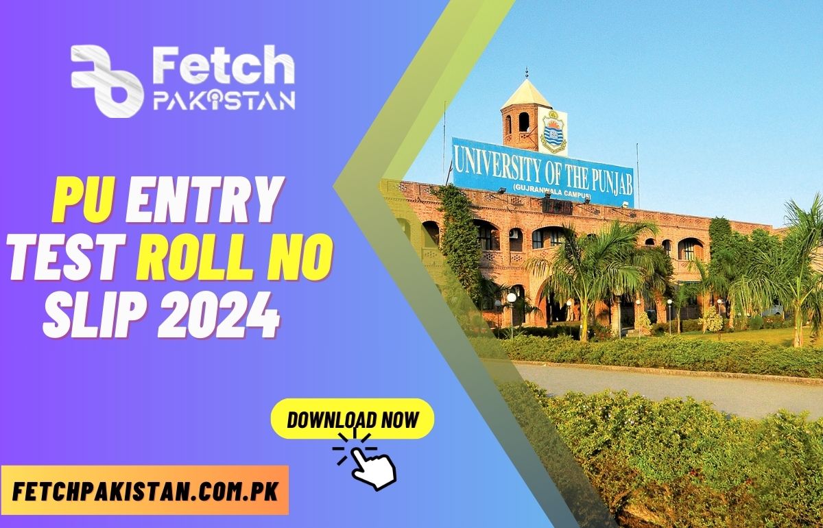 PU Entry Test Roll No Slip 2024 Download in PDF & Test Date Announced