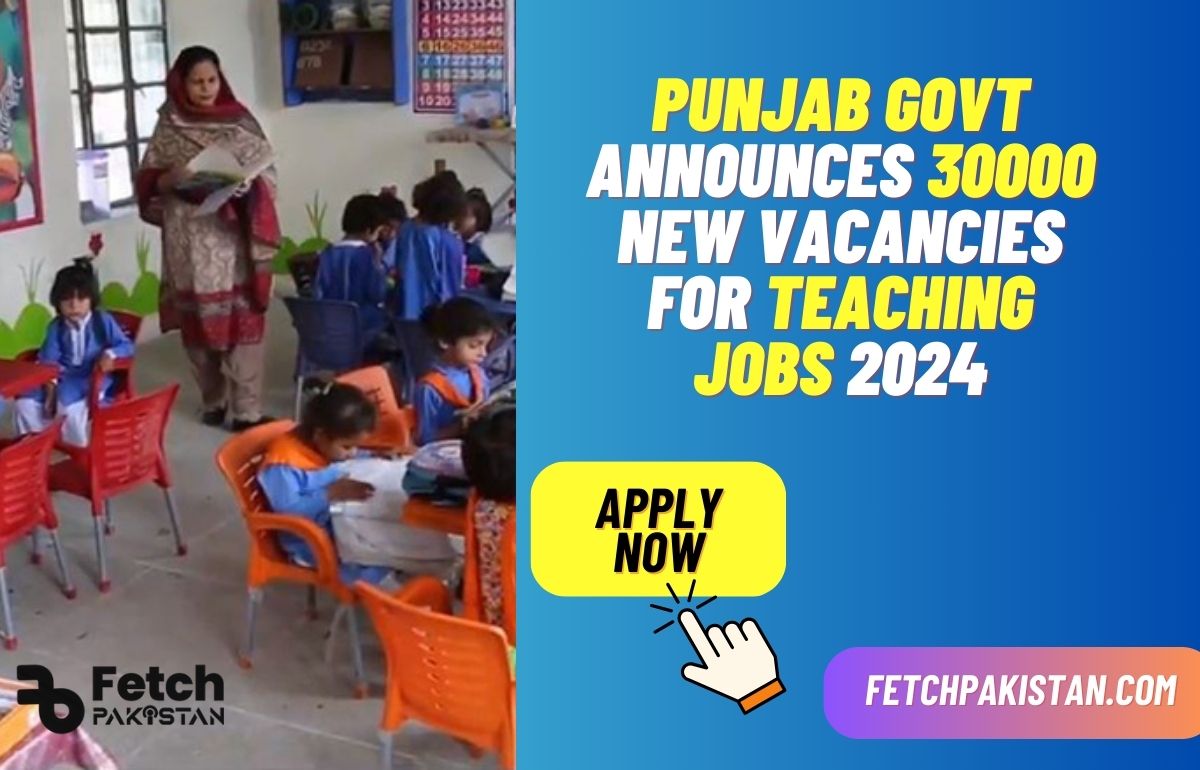 Punjab Govt Announces 30000 New Vacancies for Teaching Jobs 2024