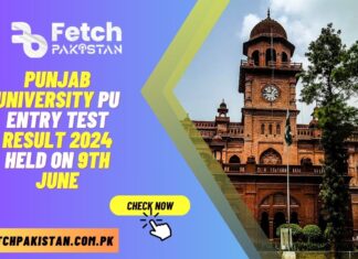 Punjab University PU Entry Test Result 2024 Held on 9th June