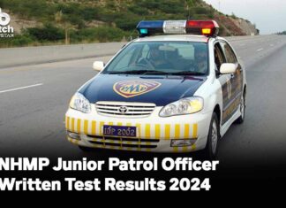 NHMP Junior Patrol Officer Written Test Results 2024