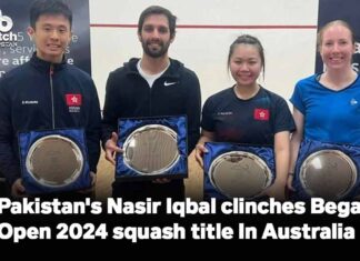 Pakistan's Nasir Iqbal Wins Bega Open 2024 Squash Title In Australia