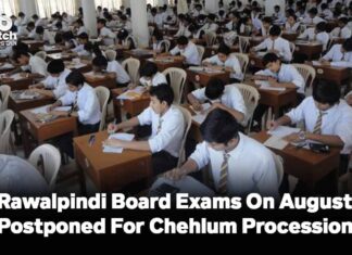 Rawalpindi Board Exams On August 26 Postponed Due To Chehlum Processions