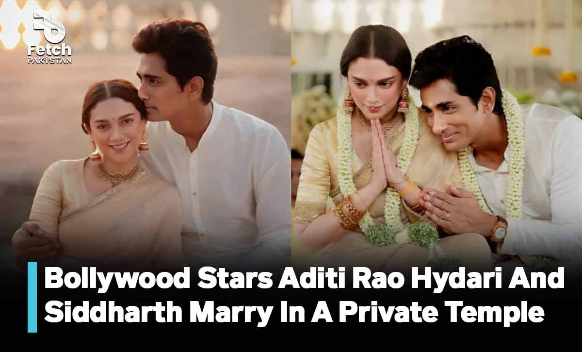 Bollywood Stars Aditi Rao Hydari and Siddharth Marry In a Private Temple Ceremony