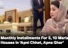 Monthly Installments For 5, 10 Marla Houses In ‘Apni Chhat, Apna Ghar’ Scheme Monthly Installments For 5, 10 Marla Houses In ‘Apni Chhat, Apna Ghar’ Scheme