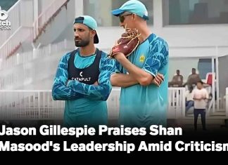 Pakistan's Test Coach Jason Gillespie Praises Shan Masood's Leadership Amid Criticism