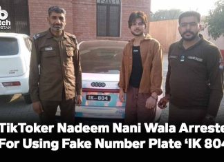 TikToker Nadeem Nani Wala Arrested For Using Fake Number Plate ‘IK 804’