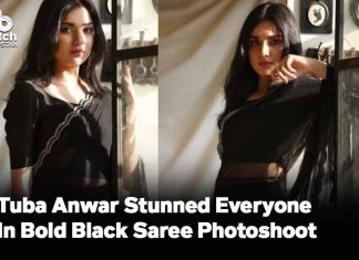 Tuba Anwar Stunned Everyone In Bold Black Saree Photoshoot